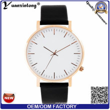 Yxl-493 Fashion 316L caja de acero inoxidable reloj de los hombres de cristal de zafiro de cuarzo de cuero genuino reloj de los hombres Ladies Ladies Vogue Relojes